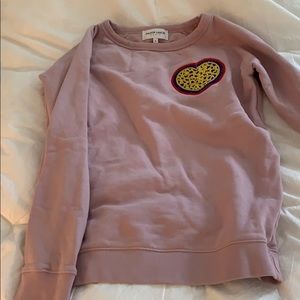 Light lavender heart sweatshirt